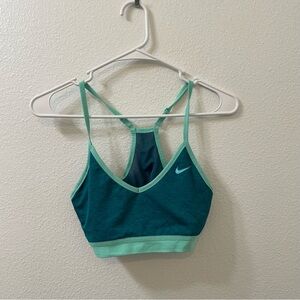 Nike dri fit spots bra blue medium